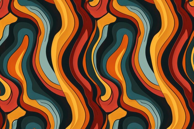 70s squiggly pattern