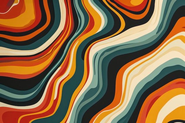 70s squiggly pattern