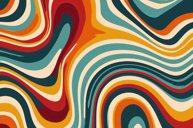 70s squiggly pattern