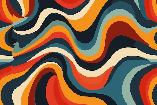 70s squiggly pattern