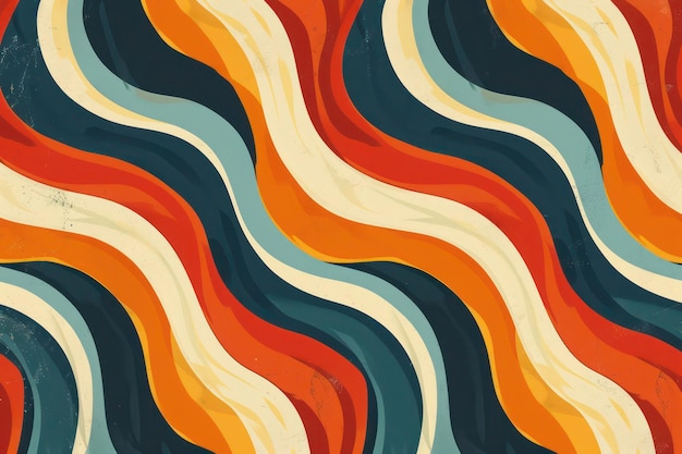 70s squiggly pattern