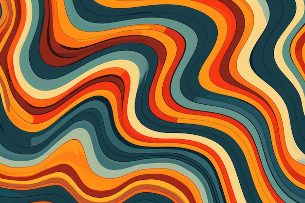 70s squiggly pattern