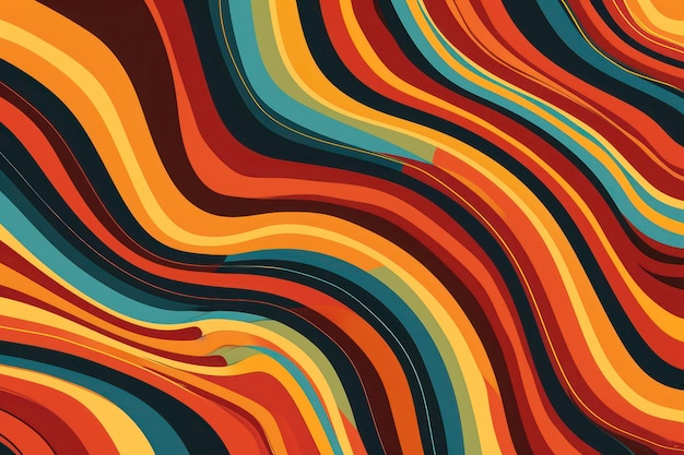 70s squiggly pattern