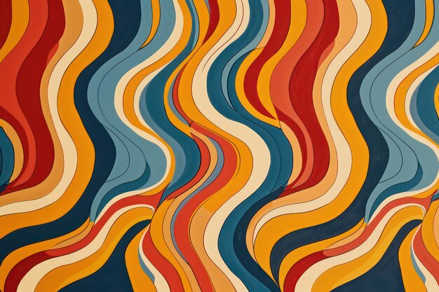 70s squiggly pattern