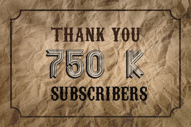 750 K subscribers celebration greeting banner design