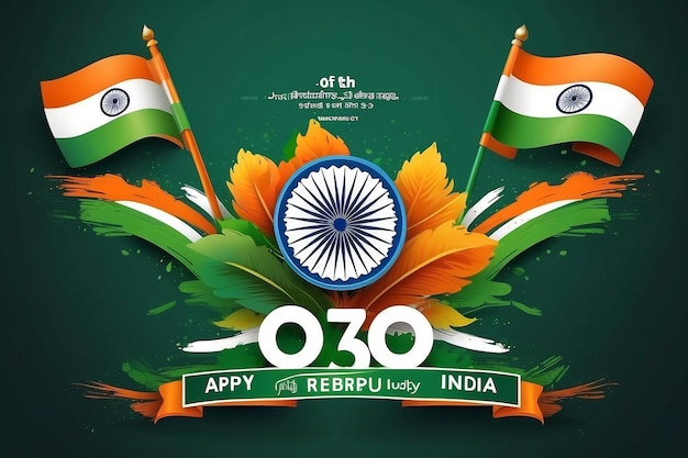 Photo 75th india republic day celebration logo