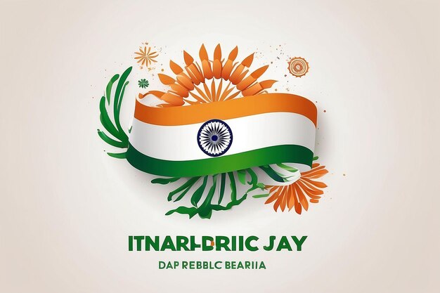 Photo 75th india republic day celebration logo