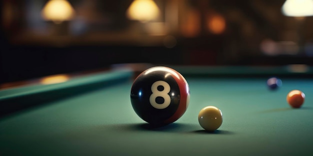 8 ball photography AI Generated