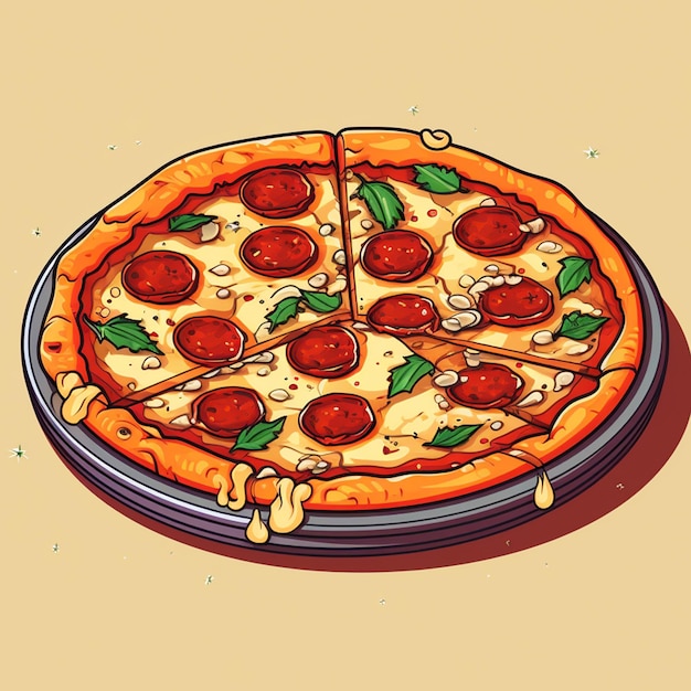 8 bit pizza gegenereerd met AI