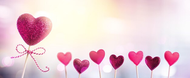 8 Hearts For Women Day Background