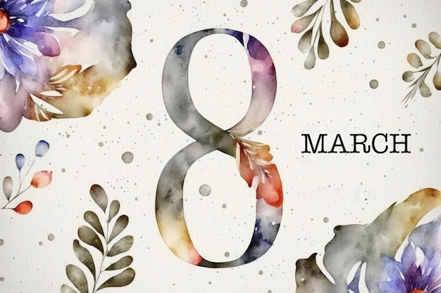 8 maart international women39s day card design floral kleurrijke elegante pacifist