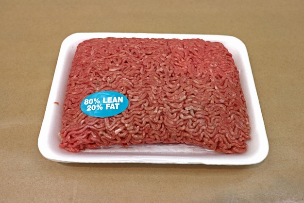 80 lean ground beef package