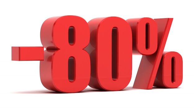 80 percent discount 3d text