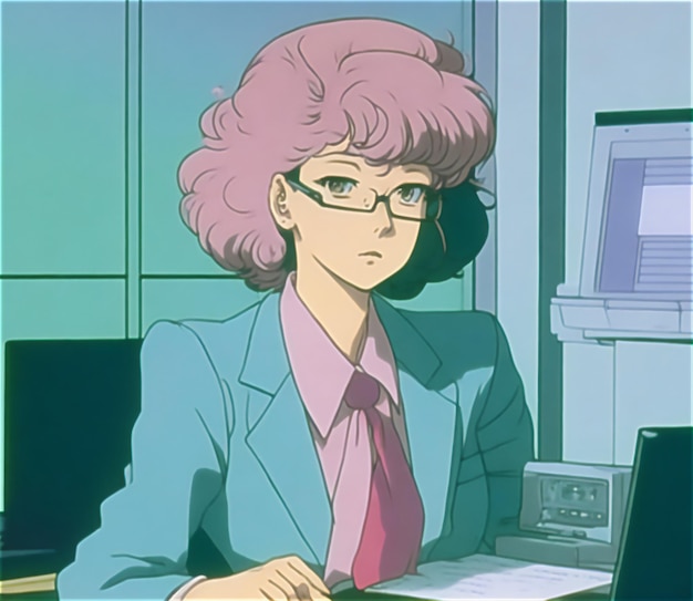 80s anime woman