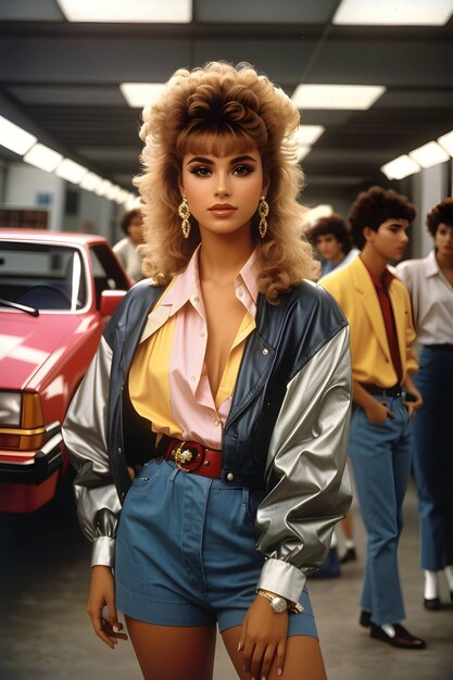 Photo 80s fashion woman model