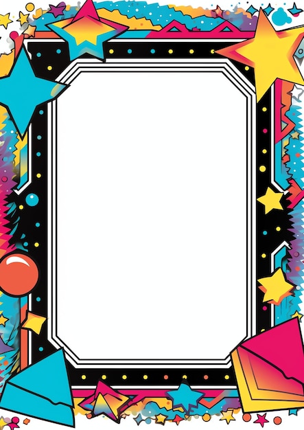 80s party themed frame 80s retro nostalgic