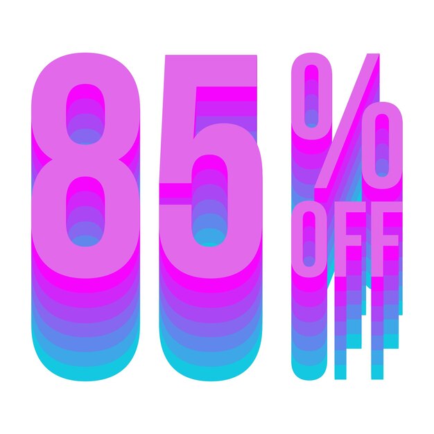 85 Percent Discount Offers Tag with Multi Color Style Design