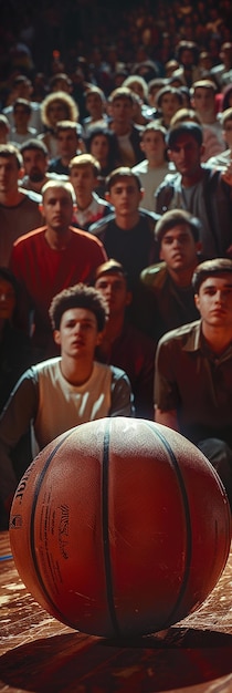 Photo 85mm basketball closeup indoor player