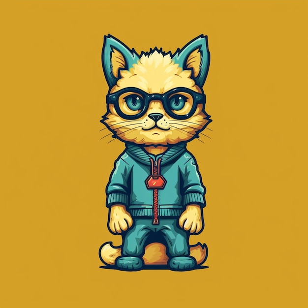 8BIT CAT GENERATED WITH AI