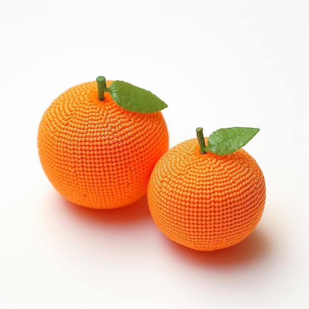 8-битные китайские апельсины на простом белом фоне