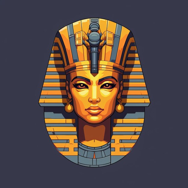 8bit Mummies Pharaoh Egyptian Deity Art With A Female Twist