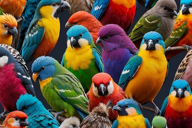 Photo 8k quality colorful birds 1