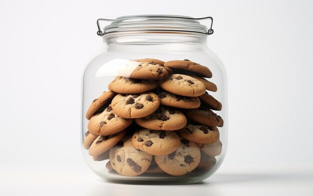 8K Realistic Image of Cookie Jar on White Background