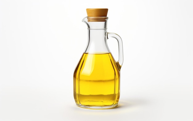 8K Realistic Image of Cooking Oil Bottle on White Background