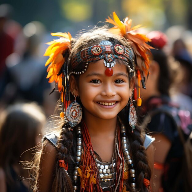 Photo 8th sept 2022 kathmandu nepal a smiling portrait of a nepalese young girl impersonating a kumari