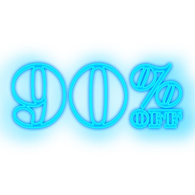 Photo 90 percent discount offers tag with glow style design