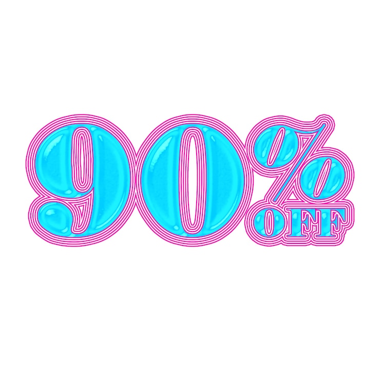 Photo 90%の割引でジェリースタイルのデザインでタグを貼る