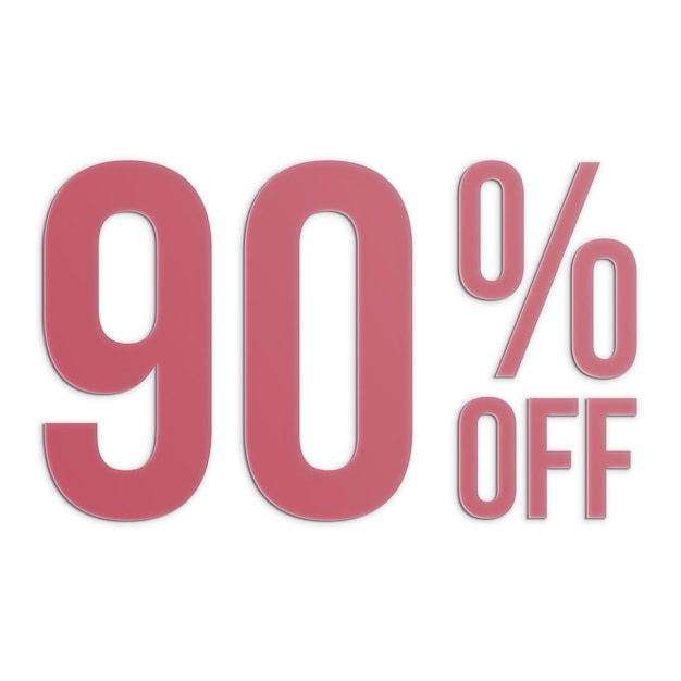 90 Percent Discount Offers Tag with Paper Style Design