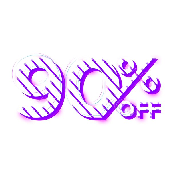 Foto offerte di sconto del 90% etichetta con design a strisce viola