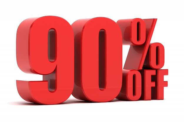 90 percent off promotion