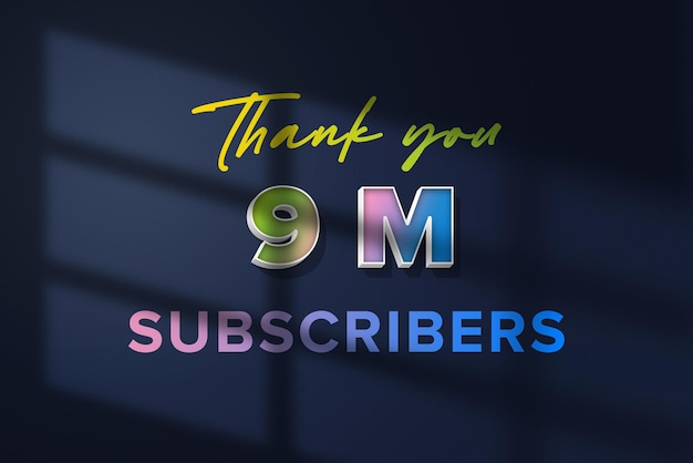 900 million subscribers celebration greeting banner design