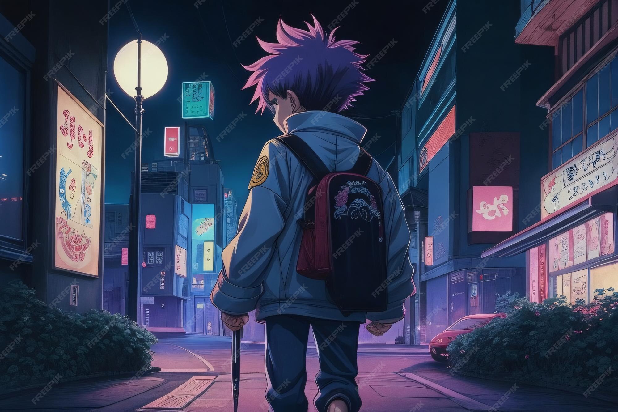 Premium Photo | 90s anime aesthetic young boy