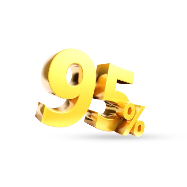 95 Golden symbol 3D render