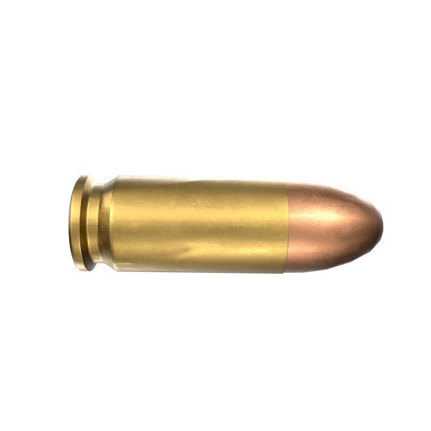 Photo 9mm bullet 3d modelling