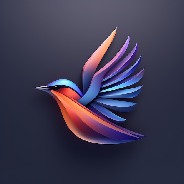 Фото Красочный логотип птицы