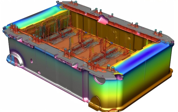 Фото 3d модель металлического предмета с цифрой 1 на нем