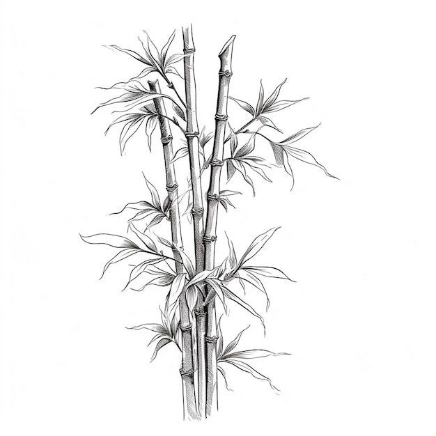 Фото Векторная иллюстрация бамбука