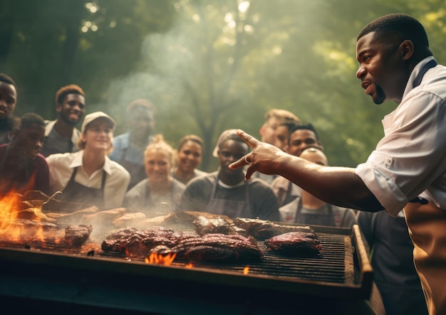 写真 さまざまな焼き方を学ぶバーベキュー料理教室