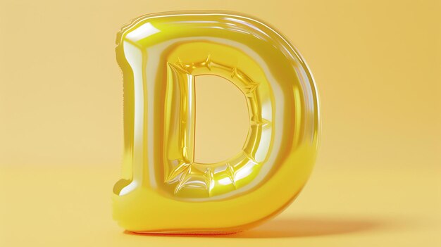 写真 3d画像: 黄金の風船の形状はdで明るい黄色の背景に輝く反射面が付いています