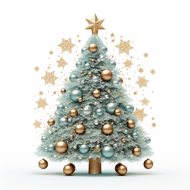 A_beautiful_christmas_tree_on_pure_white_background