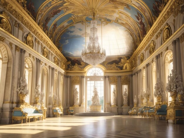 写真 ベルサイユ宮殿の美しいイラスト
