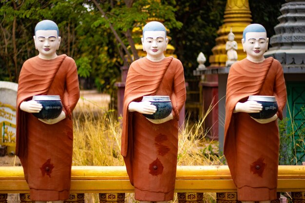 写真 シェムリアップカンボジアにある仏教寺院の美しい景色
