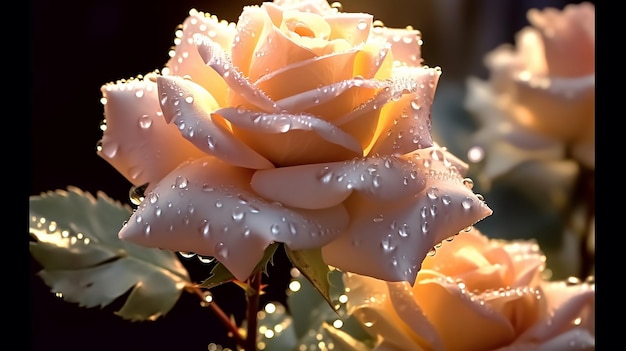 Фото Красивая белая роза