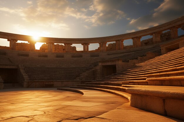 Фото Прекрасно сохранившийся древнегреческий амфитеатр