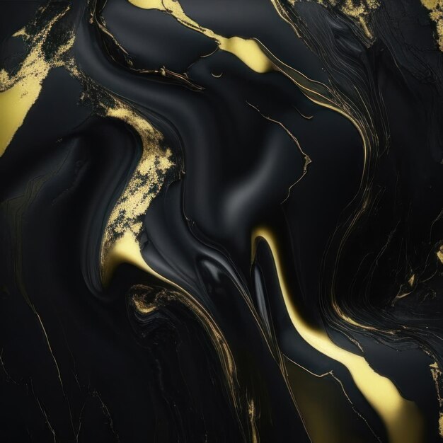 Фото Черно-золотое изображение поверхности золота и черно-белого золота.