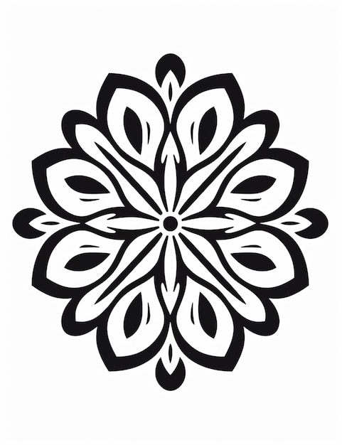 사진 색 배경에 있는 꽃의 흑백 그림